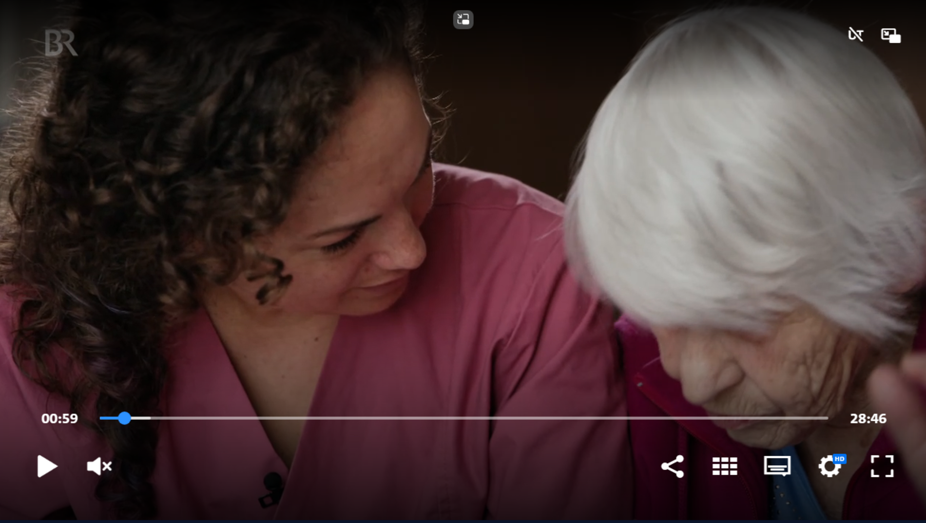 Screenshot aus der Sendung "Stationen", die unsere Palliativstation besucht hat. 