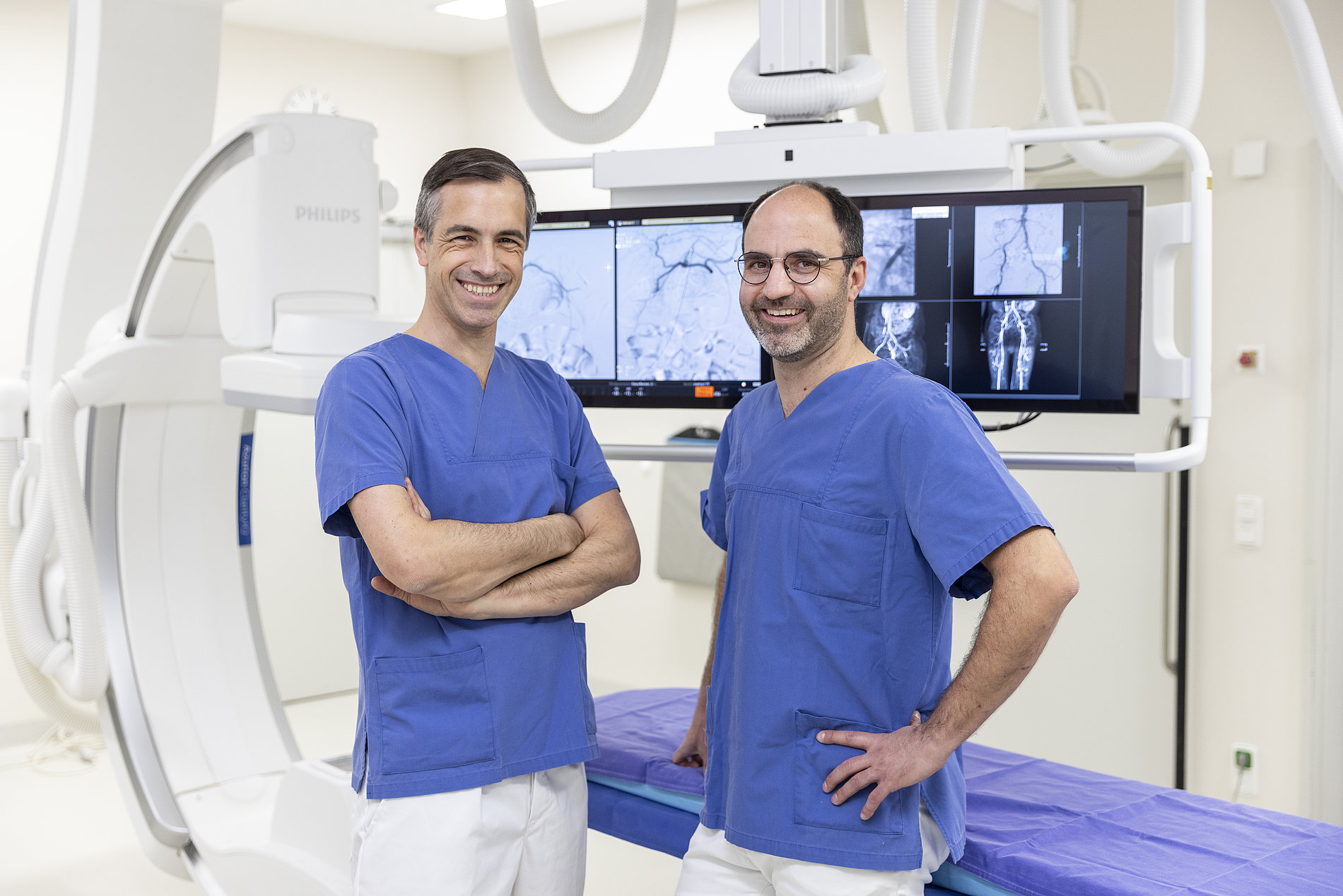 Die Chefärzte Dr. Heiko Wendorff (links) und Dr. Marco Heinz informieren über Aortenerkrankungen. 